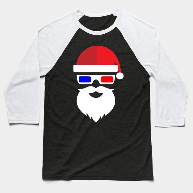 3d Glasses Santa Hat and Beard Shirt Baseball T-Shirt by Brobocop